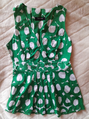 Taifun top bluse grün - taifun, grün/weiß