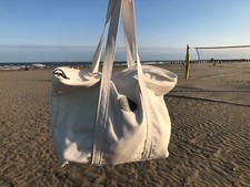 Strand Tasche XXL Reissverschluss Shopper, Rosel Heim, weiss, unbenutzt in OVP