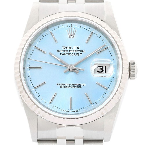 Rolex datejust eisblauer - rolex,