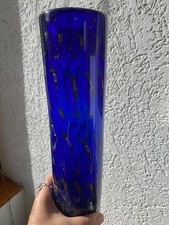 Glasvase Glashütte Eisch Pfauenauge kobaltblau