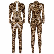 Damen Leopard Lackleder