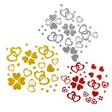 Herzen Sticker in Rot, Gold