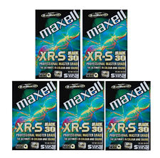 5x Maxell S-VHS-C XR-S 30min