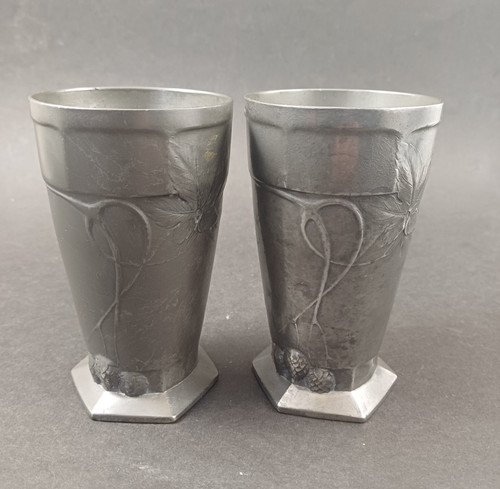 Jugendstil becher kayserzinn - becher,