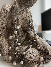 Silber Schmuck 925, Süßwasserperlen, Rauchquarz, Halskette, Unikat Collier TOP