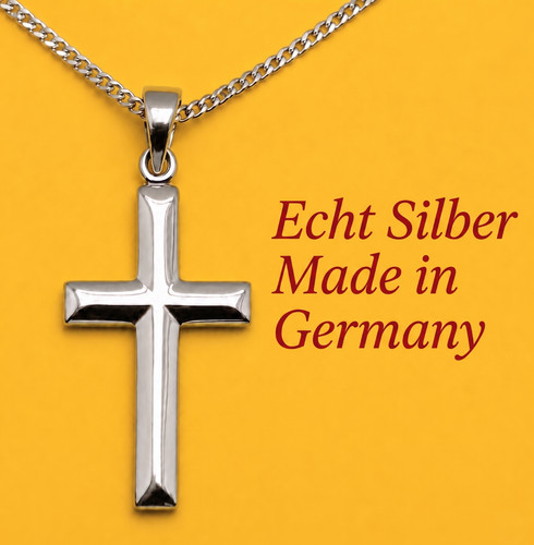 Kreuz anhänger mit kette echt - anhänger,