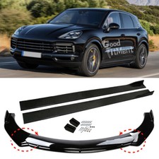 Glänz Frontspoiler Spoilerschwert Lippe + Seitenschweller Für Porsche Cayenne