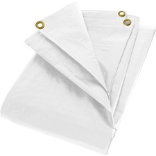 Zill® Gewebeplane Weiß 280 Gramm pro m² Abdeck Brennholz Schutz Plane Werkstatt