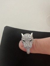 925 Ring Jaguar Kopf Zirkonia