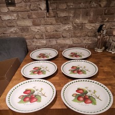 6er Set Portmeirion Strawberry Fair Essteller 10,5" Susan Williams Ellis