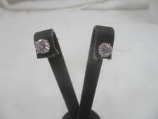 925 Silber – CZ Designer Damen Ohrringe Ohrstecker „Glitzersteine“ Rötlich