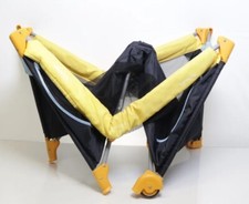 Laufgitter Hauck, gebraucht, Gebrauchsspuren, blau/gelb