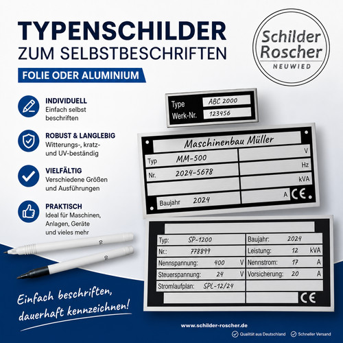 Typenschilder selbst