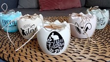 Deko Raysin  DIY Ostern Eierschale Teelichthalter Geschenkidee -Wunschfarbe Neu!