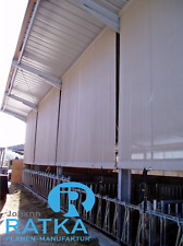 Windschutznetz grün-beige 260g/m² Profiqualität  für Hof Stall Garten Industrie