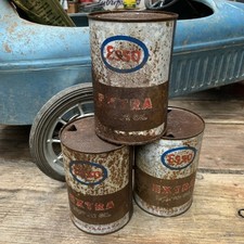 Esso Extra Standard Motor Oil 1 Liter Öldose 3 Stück Lot Patina Deko Garage ?