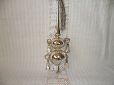 Alte Tinsel Christbaumspitze 4 Glocken Lauscha leonischer Draht