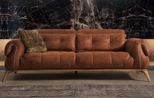 Braune Couch Dreisitzer Sofa