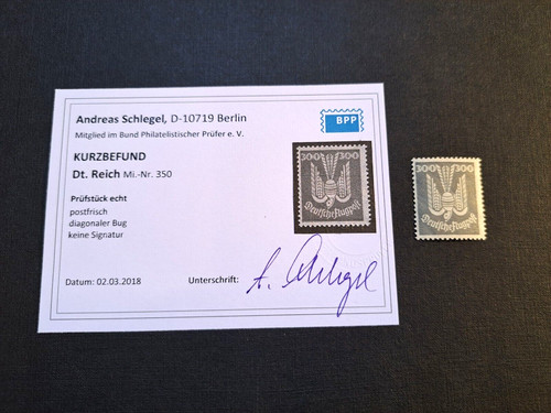 350 postfrisch mit - , bug