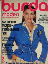 altes Burda Modeheft Ausgabe 2 von 1979 komplett mit Anleitung + Schnittmuster