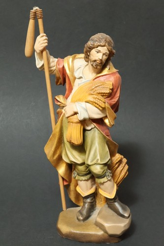 Geschnitzte heiligenfigur - geschnitzte,