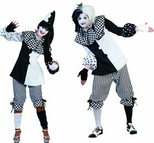 Pierrot harlekin kostüm clown - harlekin,