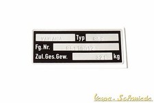 Universal-Typenschild inkl