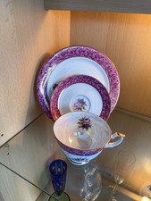 Kaffeegedeck  Rosa Gold Rand DDR, made in Poland Chodziez, nie genutzt, retro