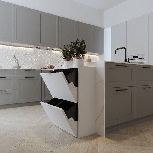 Mülleimerschrank mit - , 4