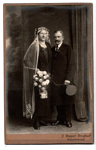 Cdv foto hochzeit brautpaar - foto,