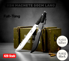 BSH Machete N-601/602 | 50 Langmesser Haumesser Buschmesser 420 Stahl + Etui
