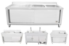 Spülschrank Spülbecken Spültisch Spüle Gastrospüle Gastro Edelstahl Beeketal