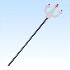 Blutiger Horror Dreizack für Halloween + Fasching Schaumstoff Waffe Mittelalter