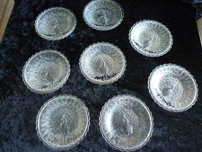 8x Glas Teller Kuchenteller