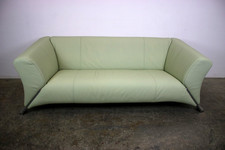 Rolf Benz 322 Club Sofa Dreisitzer Designer Couch Mintgrün Echt Leder Klassiker