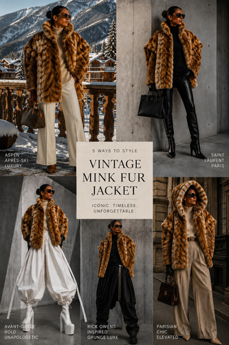 Vintage rotfuchs pelzjacke - vintage,