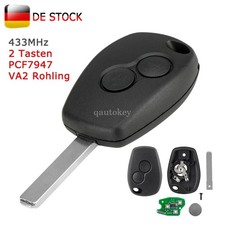Funk Schlüssel Fernbedienung 2Tasten Für Renault Twingo Kangoo Modus Trafic Clio