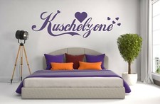 Wandtattoo Kuschelzone Wandsticker Wandaufkleber Schlafzimmer Spruch Liebe Deko