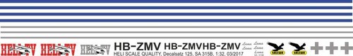 Decal 125 315b lama - decal, heli-tv