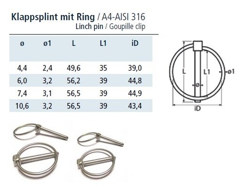 Klappsplint edelstahl - klappsplint,