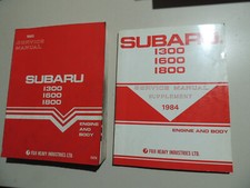 Shop manual Subaru 1300 1600 1800 Sedan Wagon Pickup MV Hardtop 2WD 4WD 1983/84