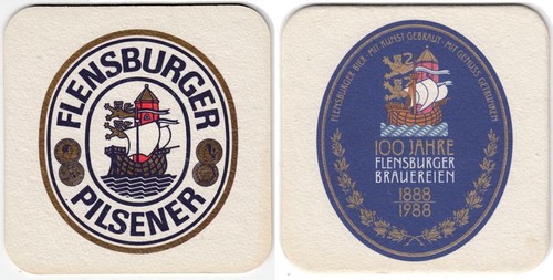 Bierdeckel flensburger 100 - bierdeckel,