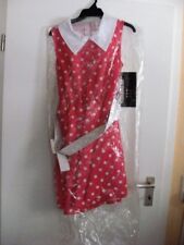 Petticoat Kostüm Kleid 42 Rosa, Weiß 50er 60er J. Retro  Rock´ n Roll Karneval