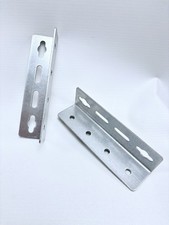 2er Set Winkelverbinder Bettverbinder Bettwinkel Eckwinkel 3x3x13cm in Silber