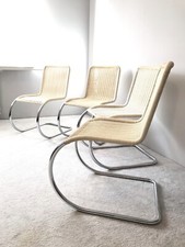 4 x TECTA Freischwinger Ludwig Mies Van Der Rohe, 1970er BAUHAUS Stuhl