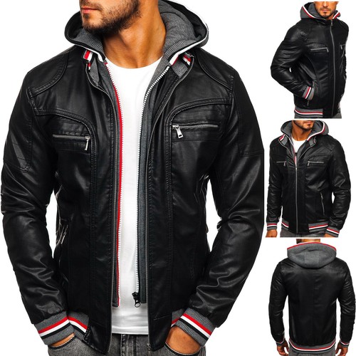 Kunstlederjacke bikerjacke - kunstlederjacke,