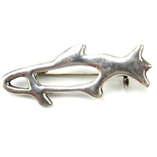 Tana Sølvsmie AS Designer Brosche LACHS Fisch Samisch Samen Norway Silver Brooch