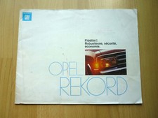 Opel REKORD Prospekt Oktober 1969 + Blatt Ausstattung Youngtimer Oldtimer FR-BE
