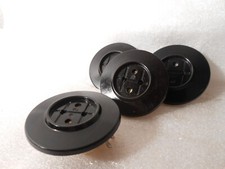 Originale Bakelit  Steckdose "IKA" Unterputz schwarz alt antik Schalter