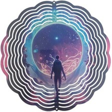 Edelstahl 3D Windspiel Windspinner 20cm Fantasy Tor WI248